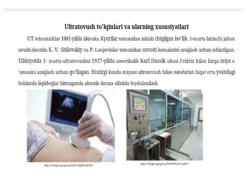 Ultratovush to’Iqinlari va ularning xususiyatlari 2