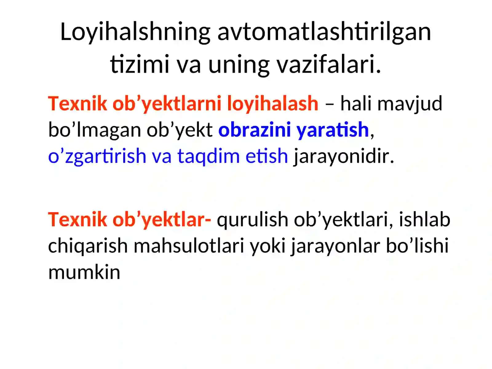 Zamonaviy avtomatlashtirilgan loyihalash tizimlari va ularni texnik sohalarda qo‘llanilishi 2