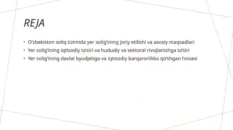Yer solig’ining joriy etilishi va uning iqtisodiy mohiyati 2