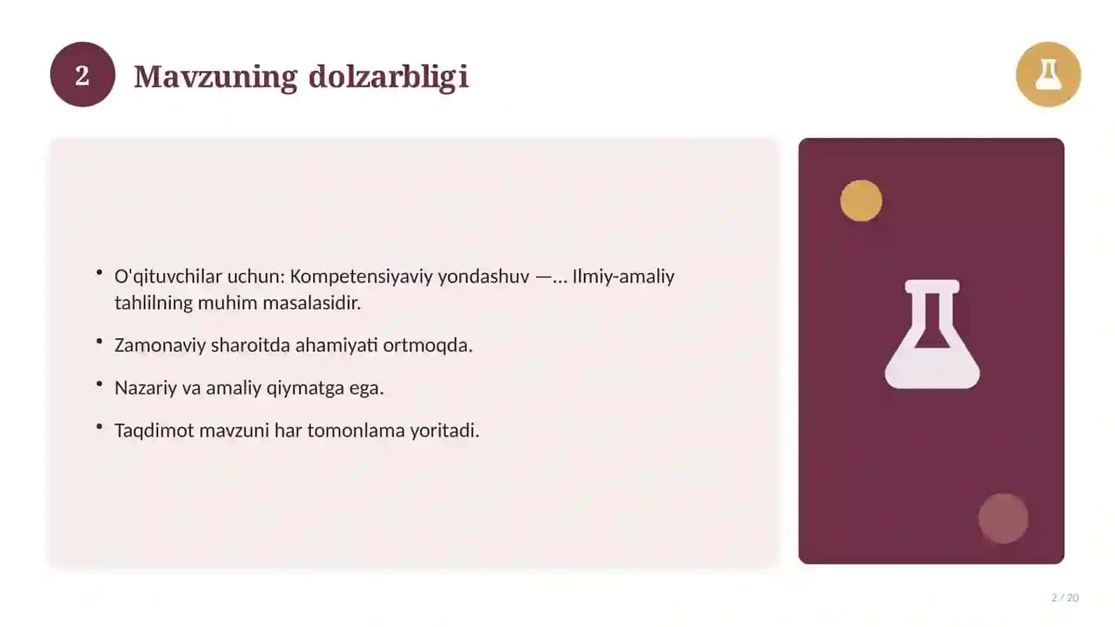 O'qituvchilar uchun: Kompetensiyaviy yondashuv — samaradorligi tahlili (Malaka oshirish kursi materiali) 2