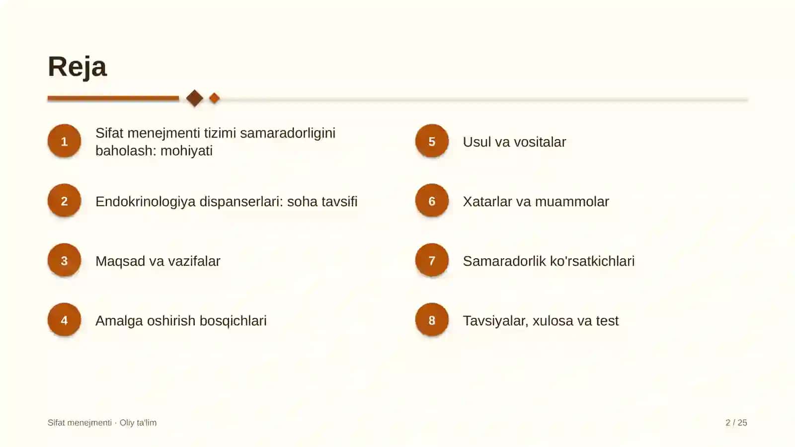 endokrinologiya dispanserlarida sifat menejmenti tizimi samaradorligini baholash 1180 2