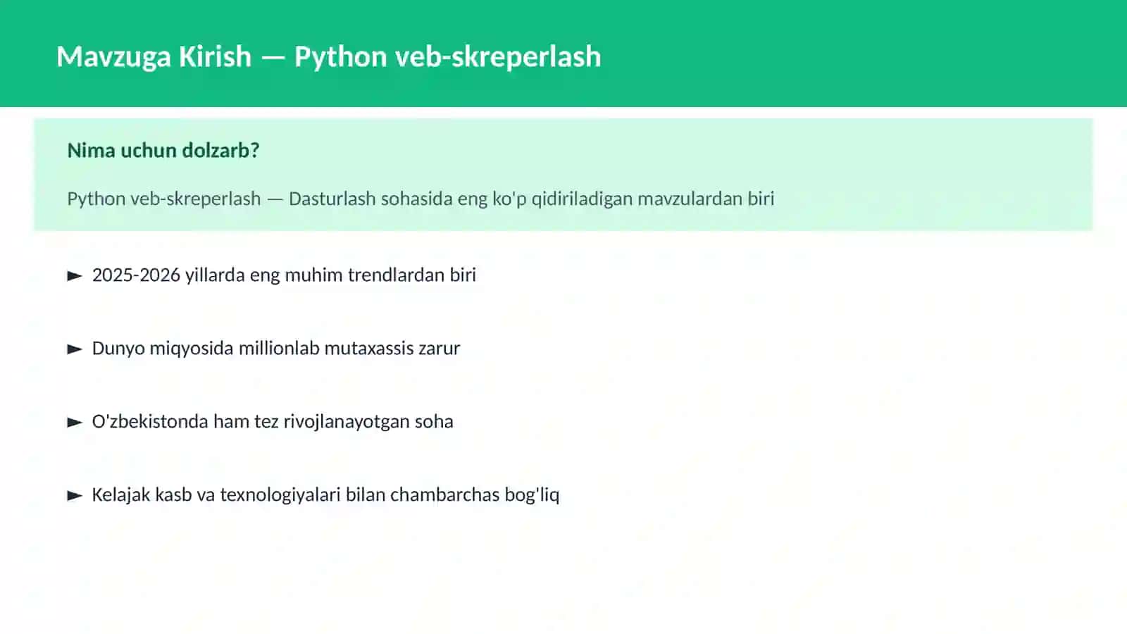 DASTURLASH | PYTHON DASTURLASH 2