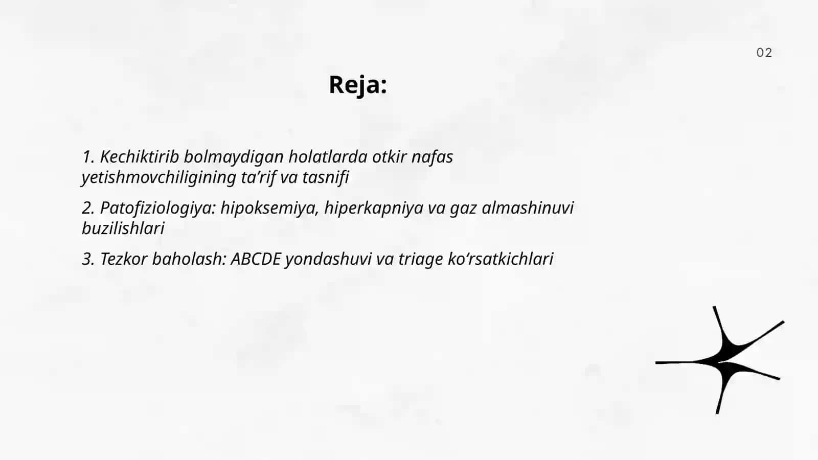 Kechiktirib bolmaydigan holatlarda otkir nafas yetishmovchiligi 2
