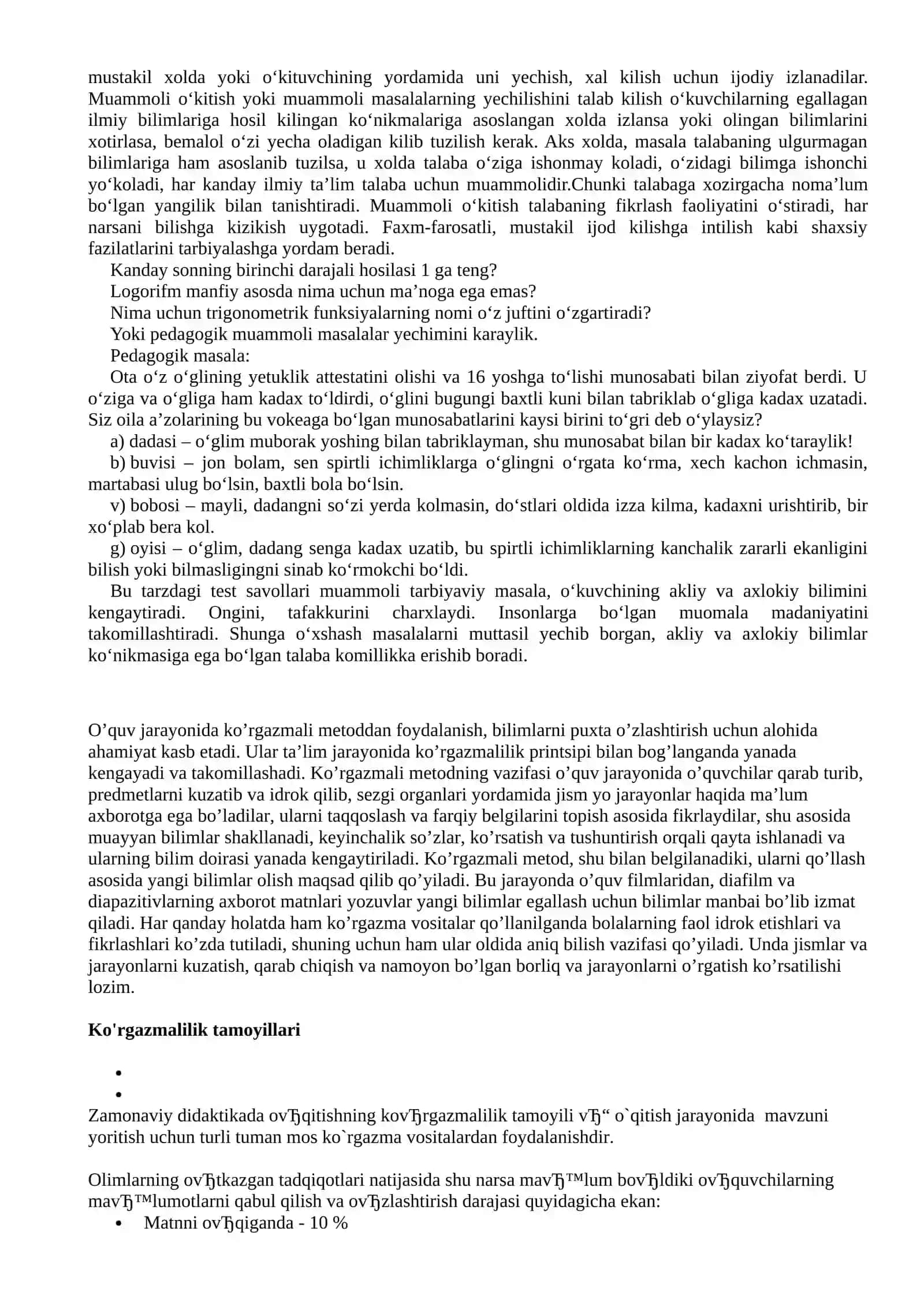 ko'rgazmali metod 2