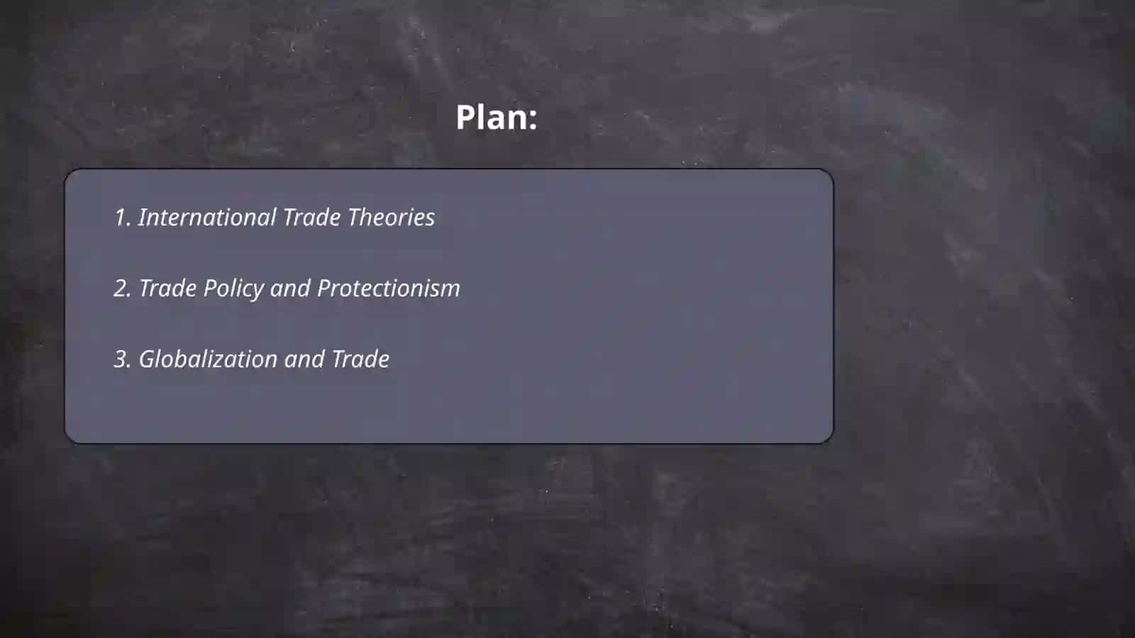 Trade and international economics 2