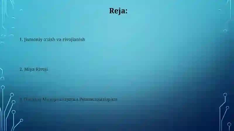 Jismoniy va fiziologik rivojlanish 2