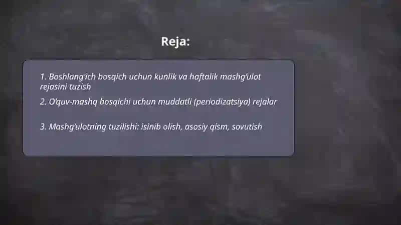 Sport maktablarida boshlang’ich va o‘quv-mashq mashg‘uloti bosqichlarida mashgu’lotlarni tashkillashtirish 2