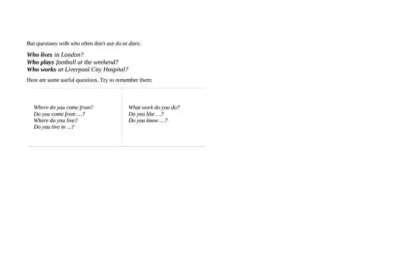 Present simple 2