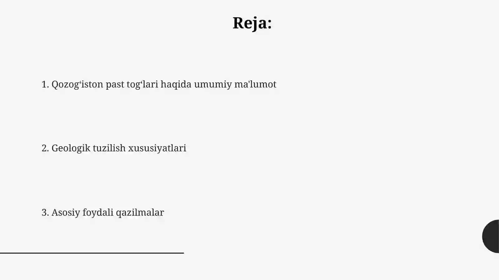 Qozog‘iston past tog‘larining geologik tuzilishi va foydali qazilmalari 2