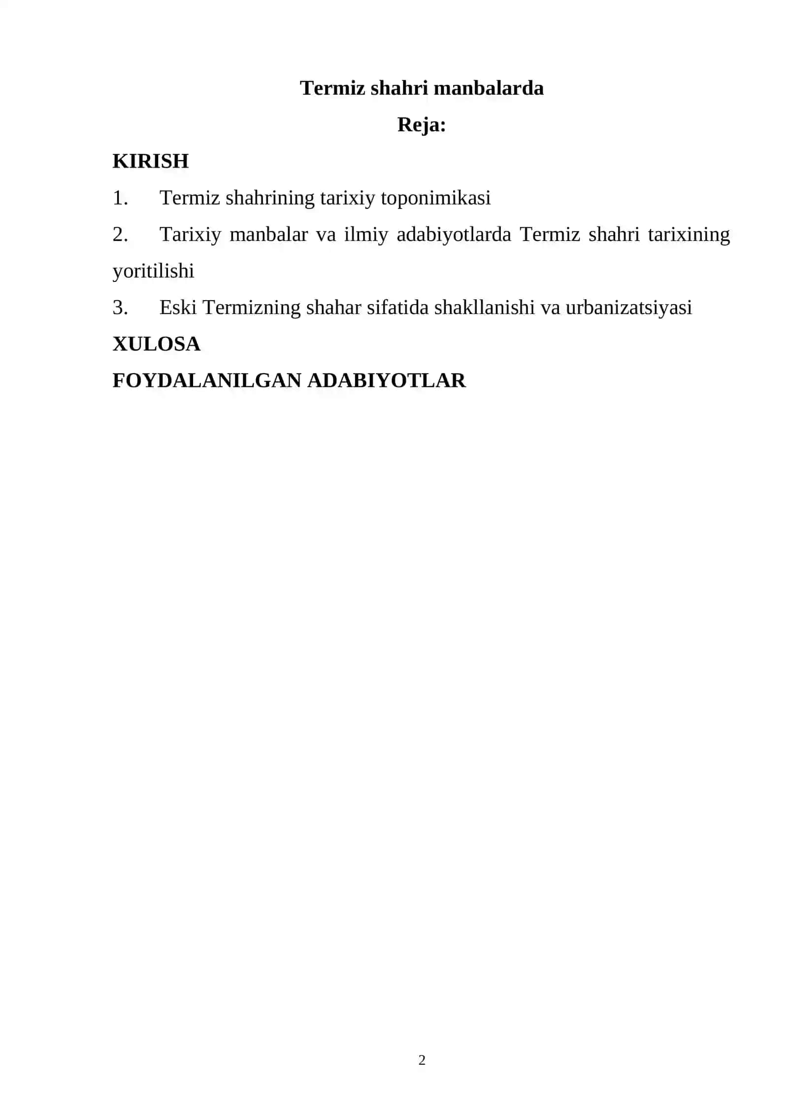 Termiz shahri manbalarda 2