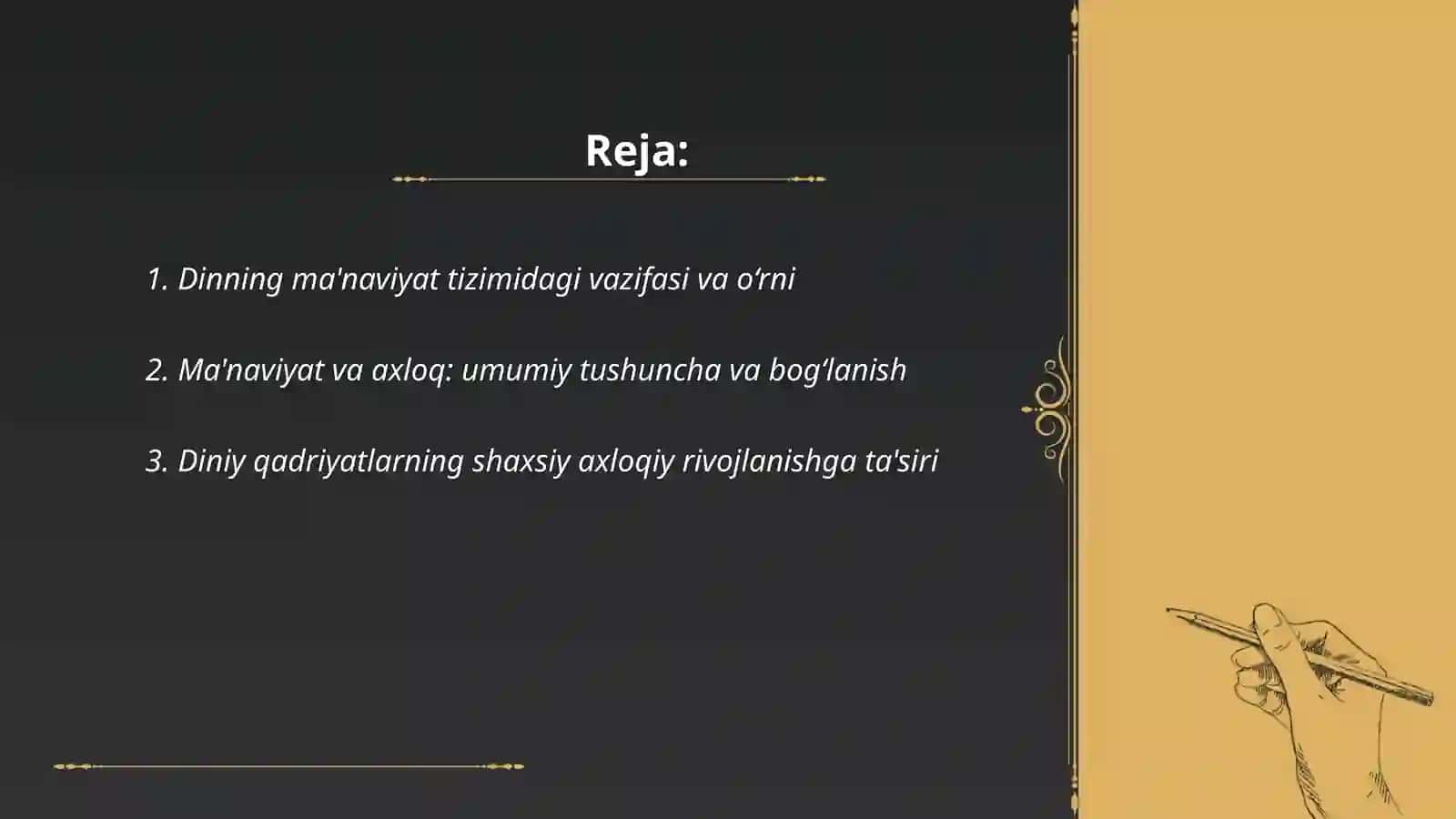 Dinning Ma'naviyat Tizimi 2