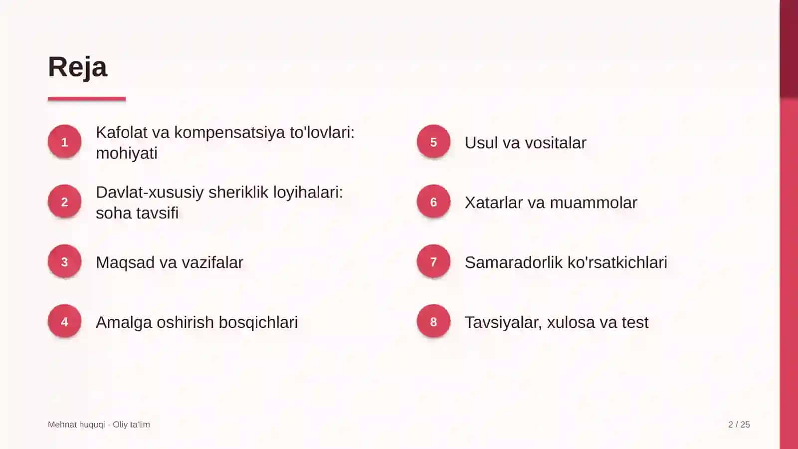 davlat xususiy sheriklik loyihalarida kafolat va kompensatsiya to'lovlari 5170 2