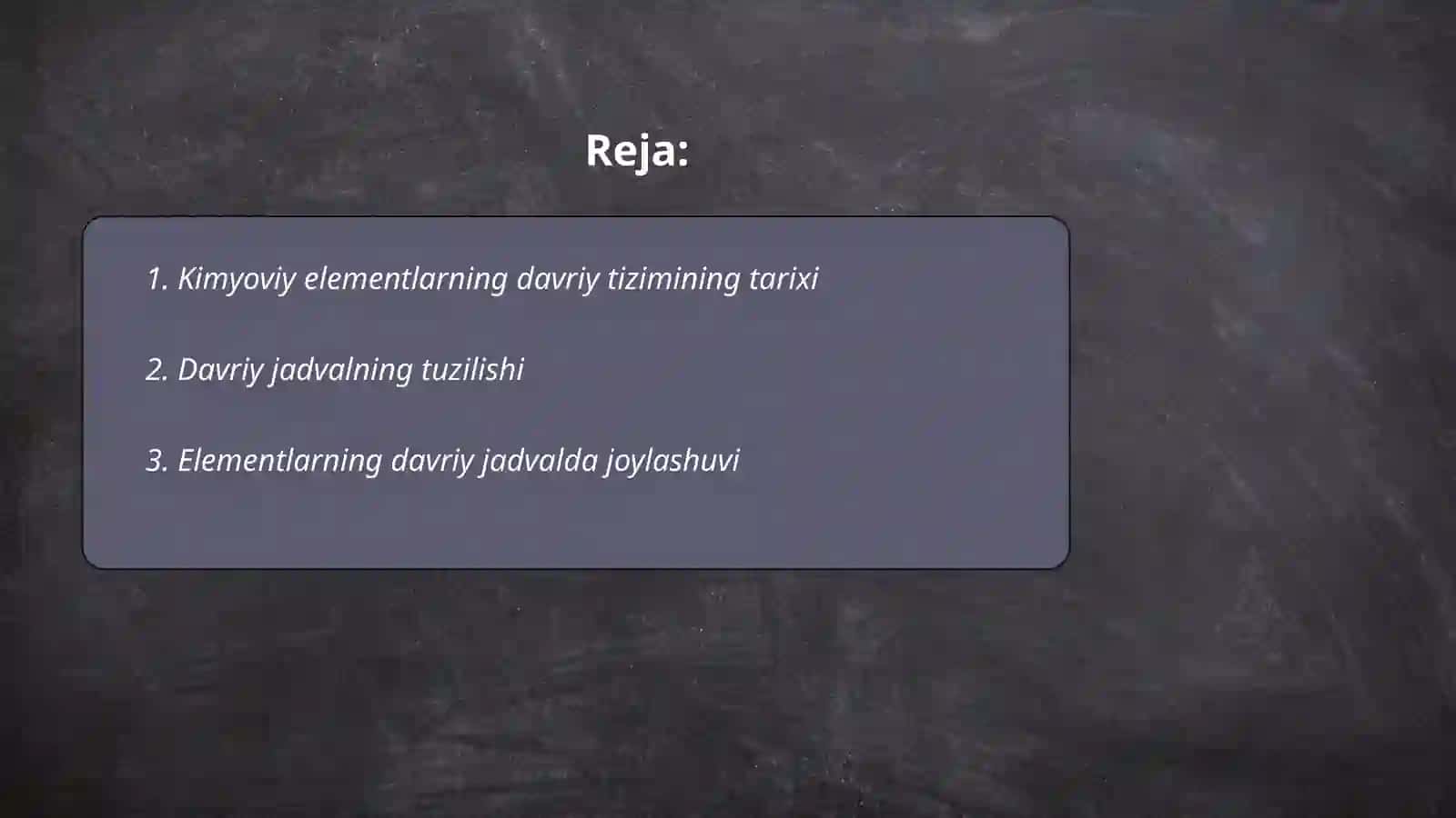 KIMYOVIY ELEMENTLARNING DAVRIY SISTEMASI 2