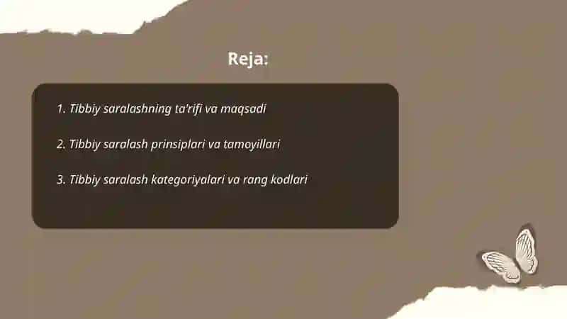Tibbiy saralash 2