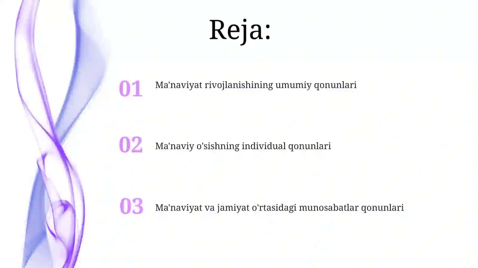 Ma'naviyatning rivojlanish qonunlari 2