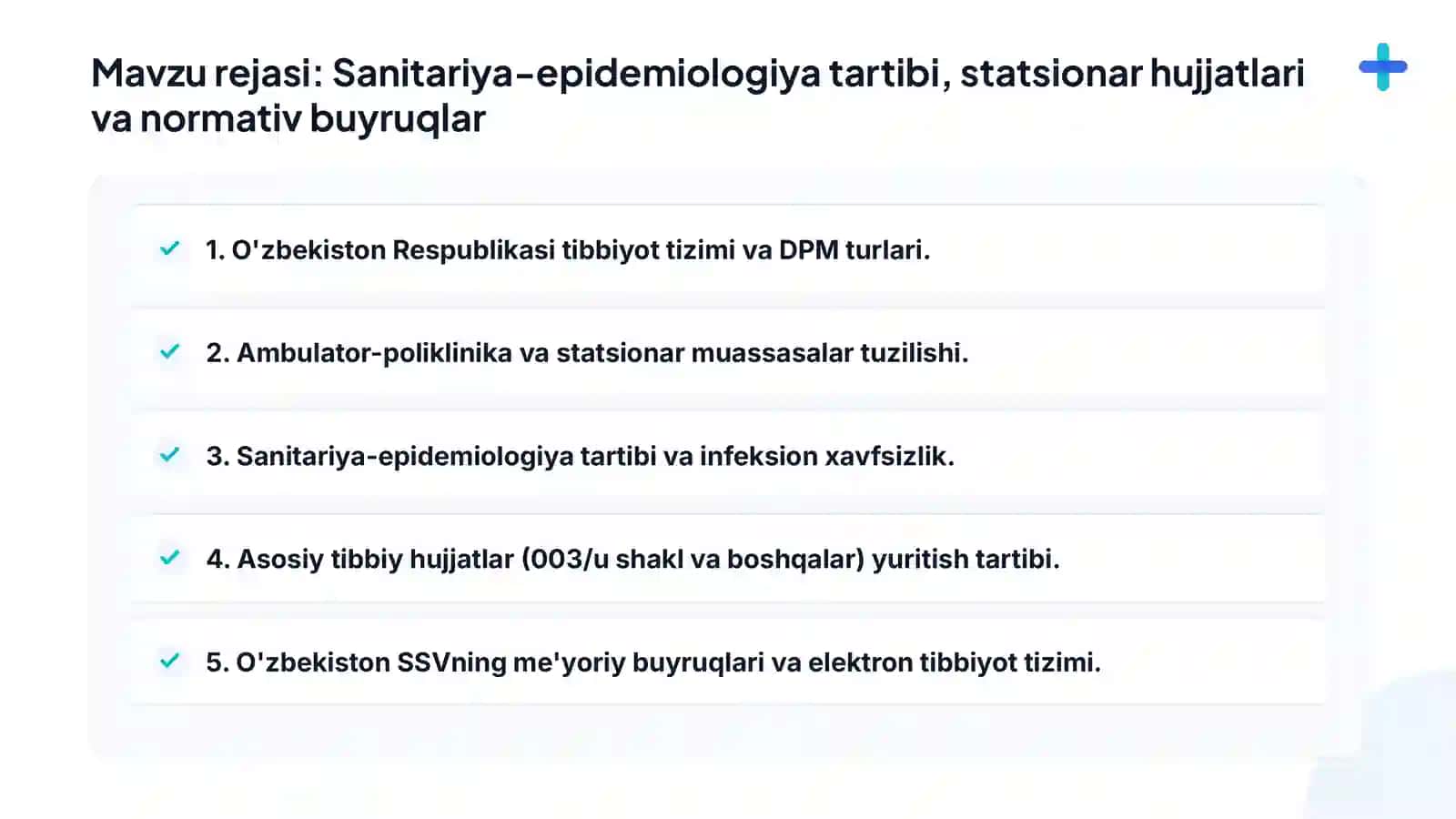 Davolash-profilaktika muassasalari (DPM) va Tibbiy hujjatlar yuritish tartibi 2