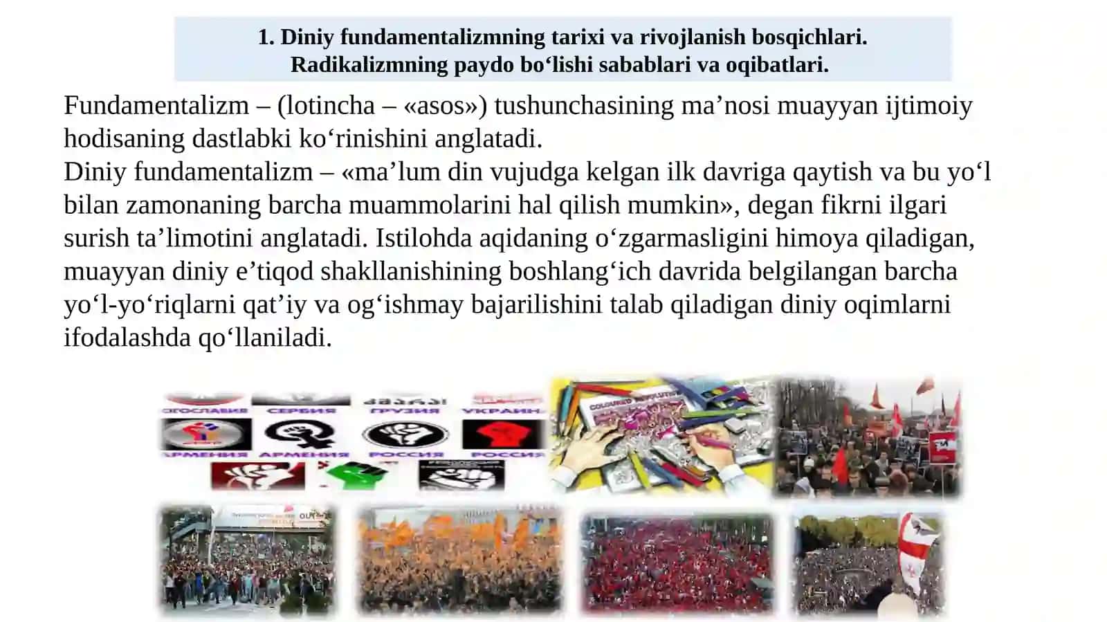 Diniy fundamentalizm va terrorizm 2
