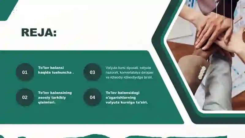 TO`LOV BALANSINING TARKIBI VA  VALYUTA SIYOSATIGA ALOQADORLIGI. 2