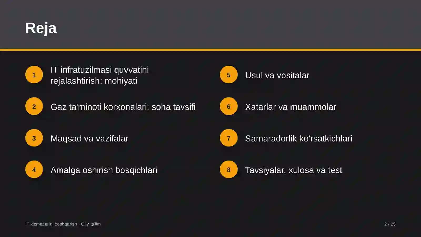 gaz ta'minoti korxonalarida axborot texnologiyalari infratuzilmasi quvvatini rejalashtirish 2604 2