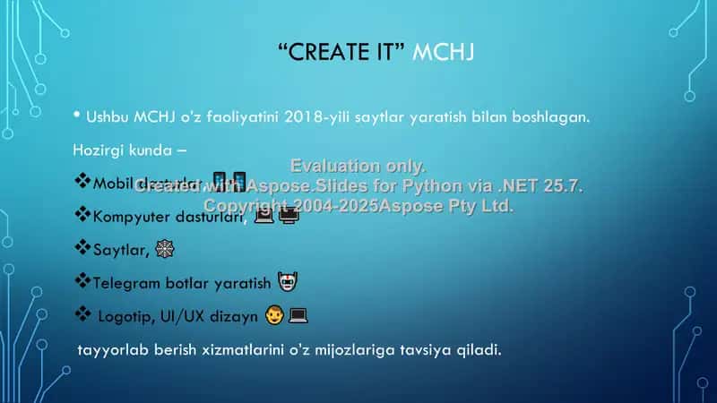 "Create it" 2