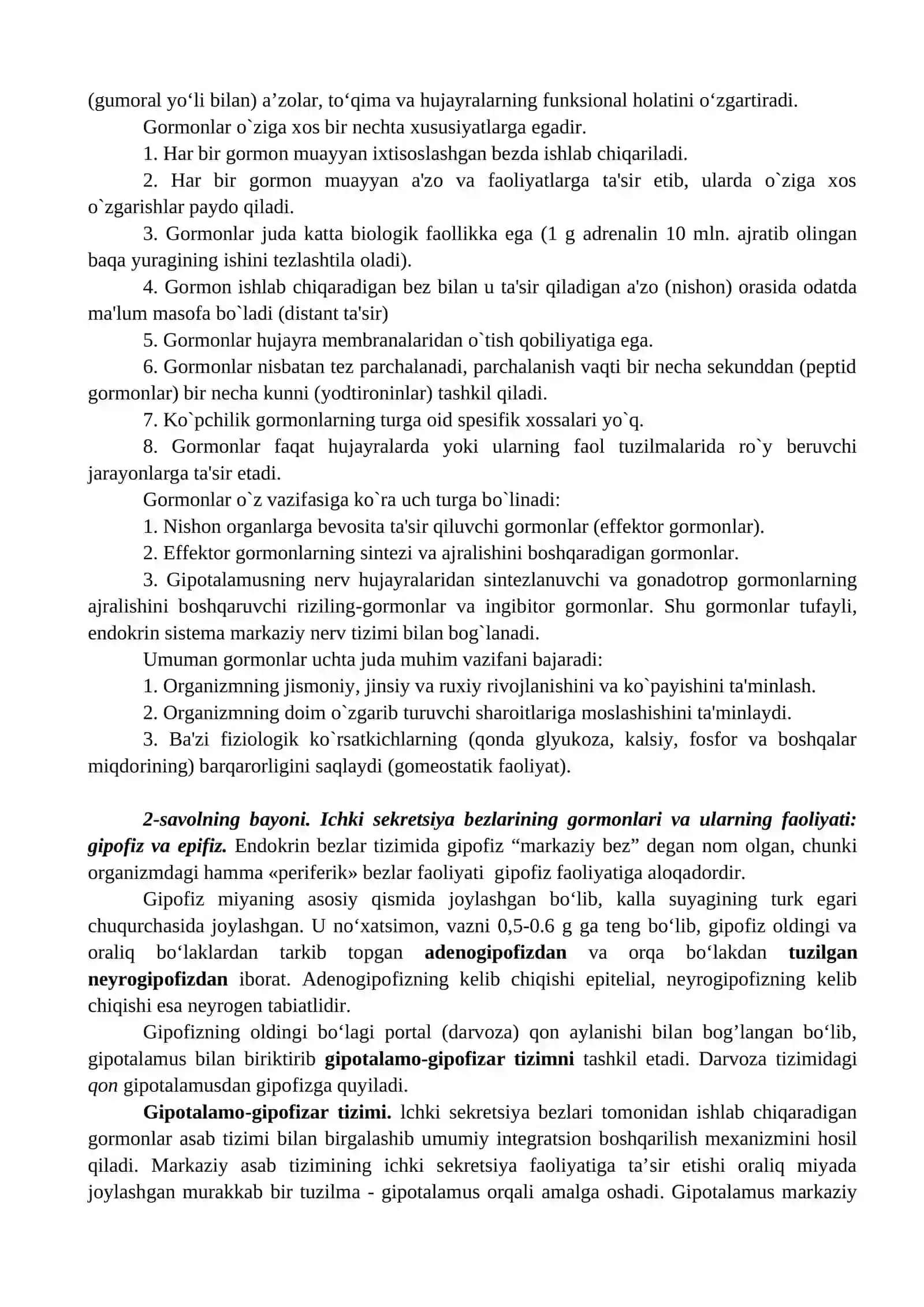 Endokrin tizim fiziologiyasi 2