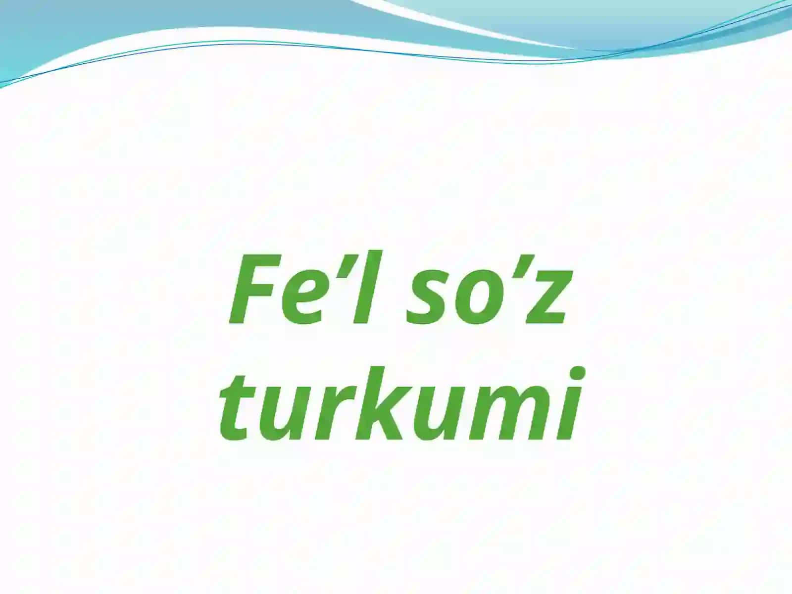O`zbek adabiy tili fanidan ta'limot 2