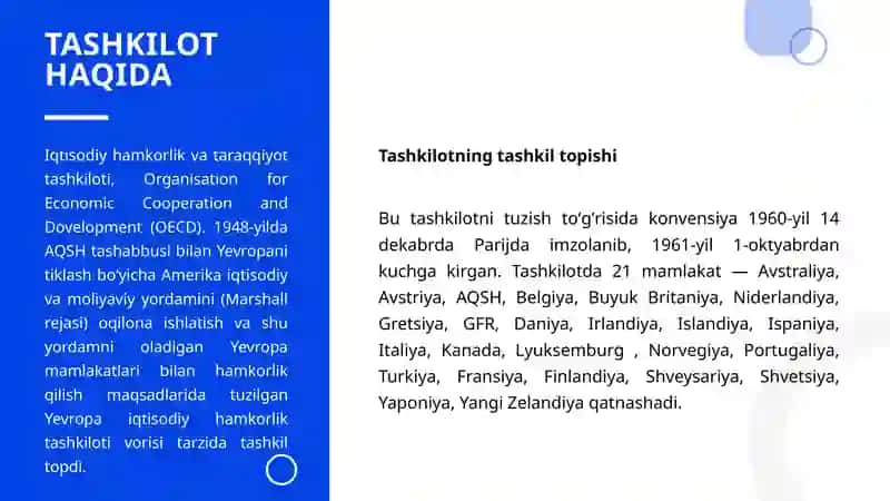 IQTISODIY HAMKORLIK VA TARAQQIYOT TASHKILOTI 2