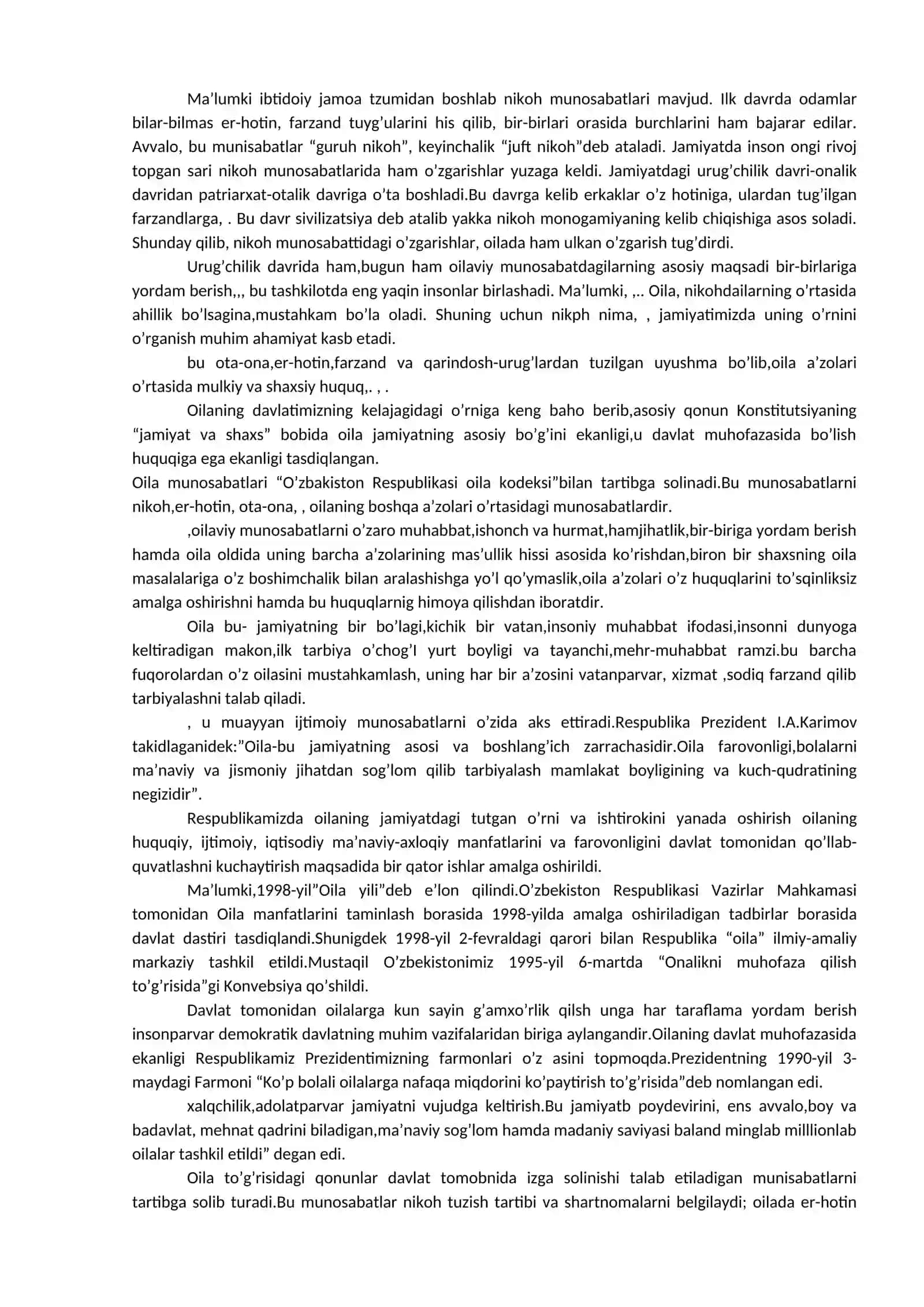 Oilaning konstitusiyaviy huquqiy asoslari 2