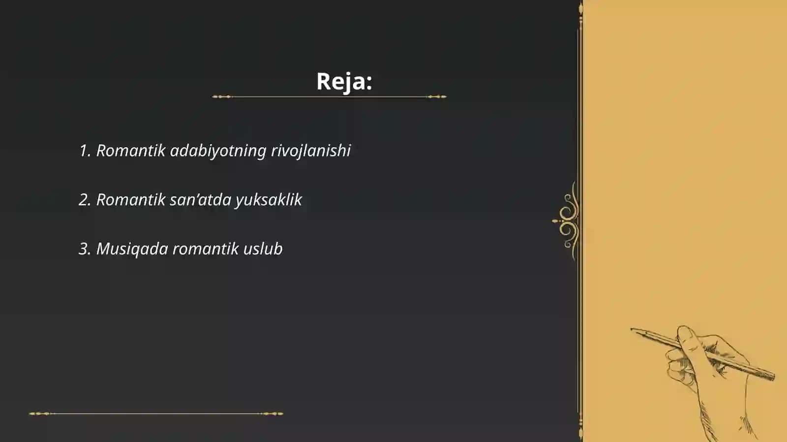 Romantik uslub tarixi 2