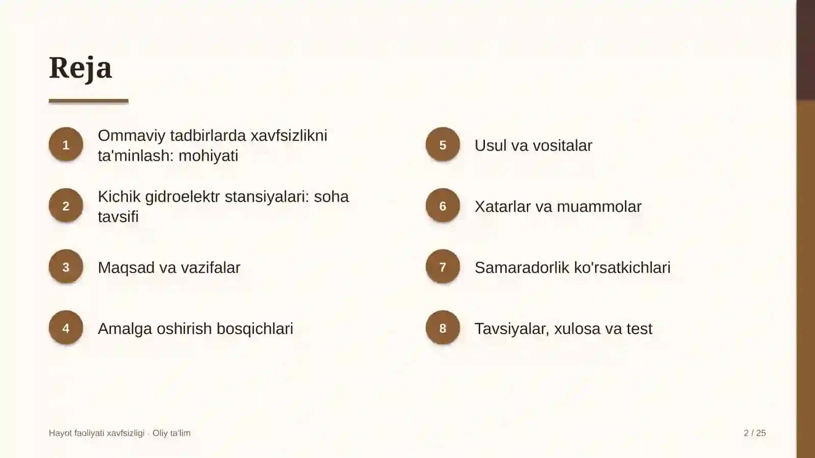 Kichik gidroelektr stansiyalarida ommaviy tadbirlarda xavfsizlikni ta'minlash 2