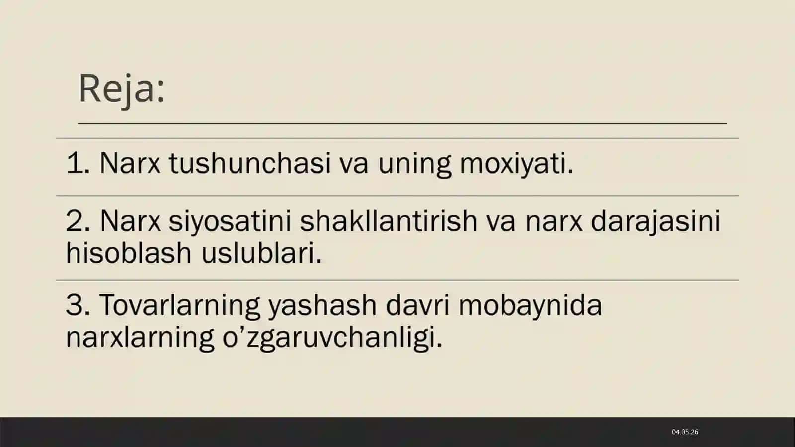Marketing tizimida narx siyosati 2