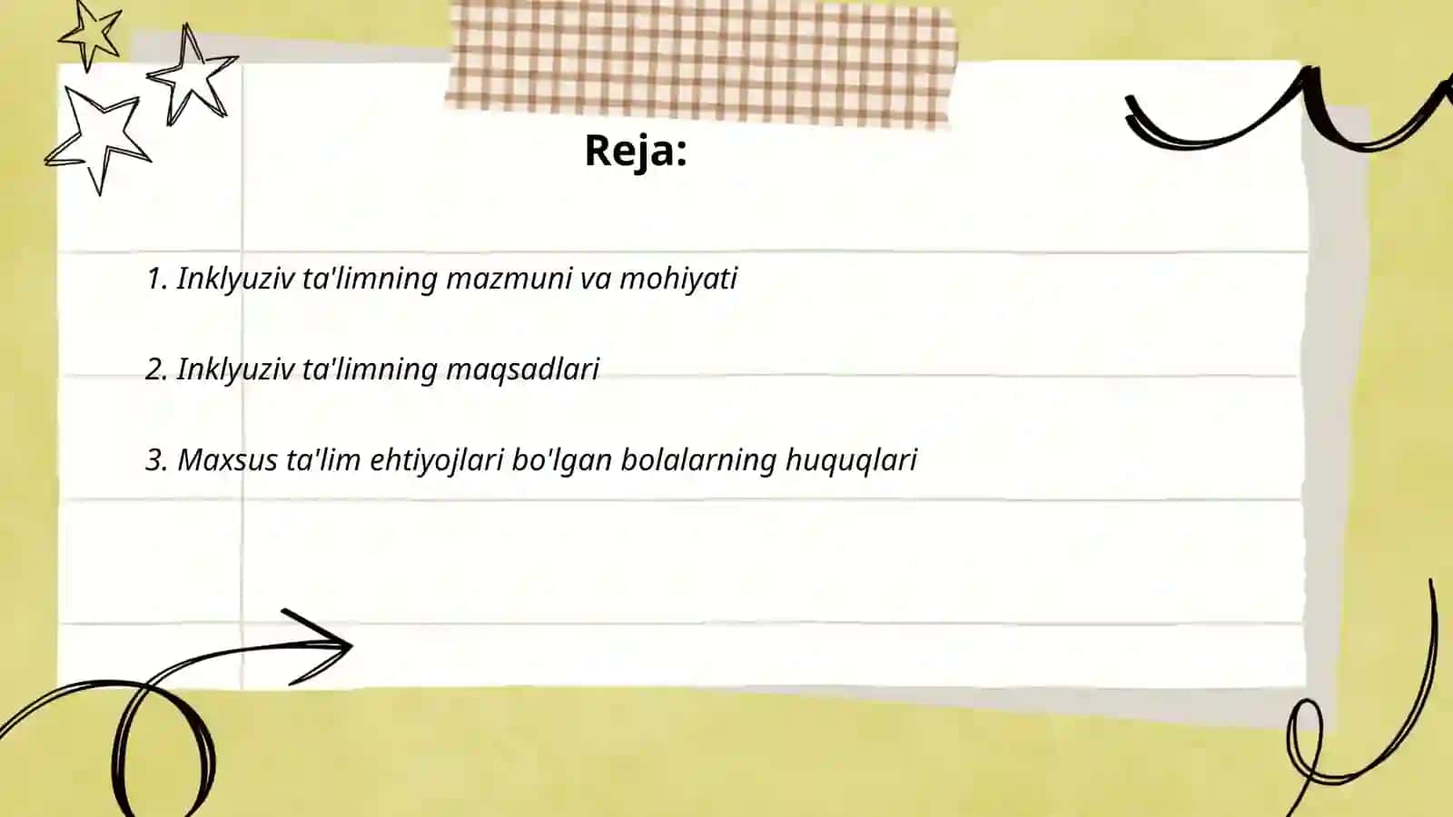Inklyuziv ta'lim kursining predmeti maqsadi va vazifalari 2