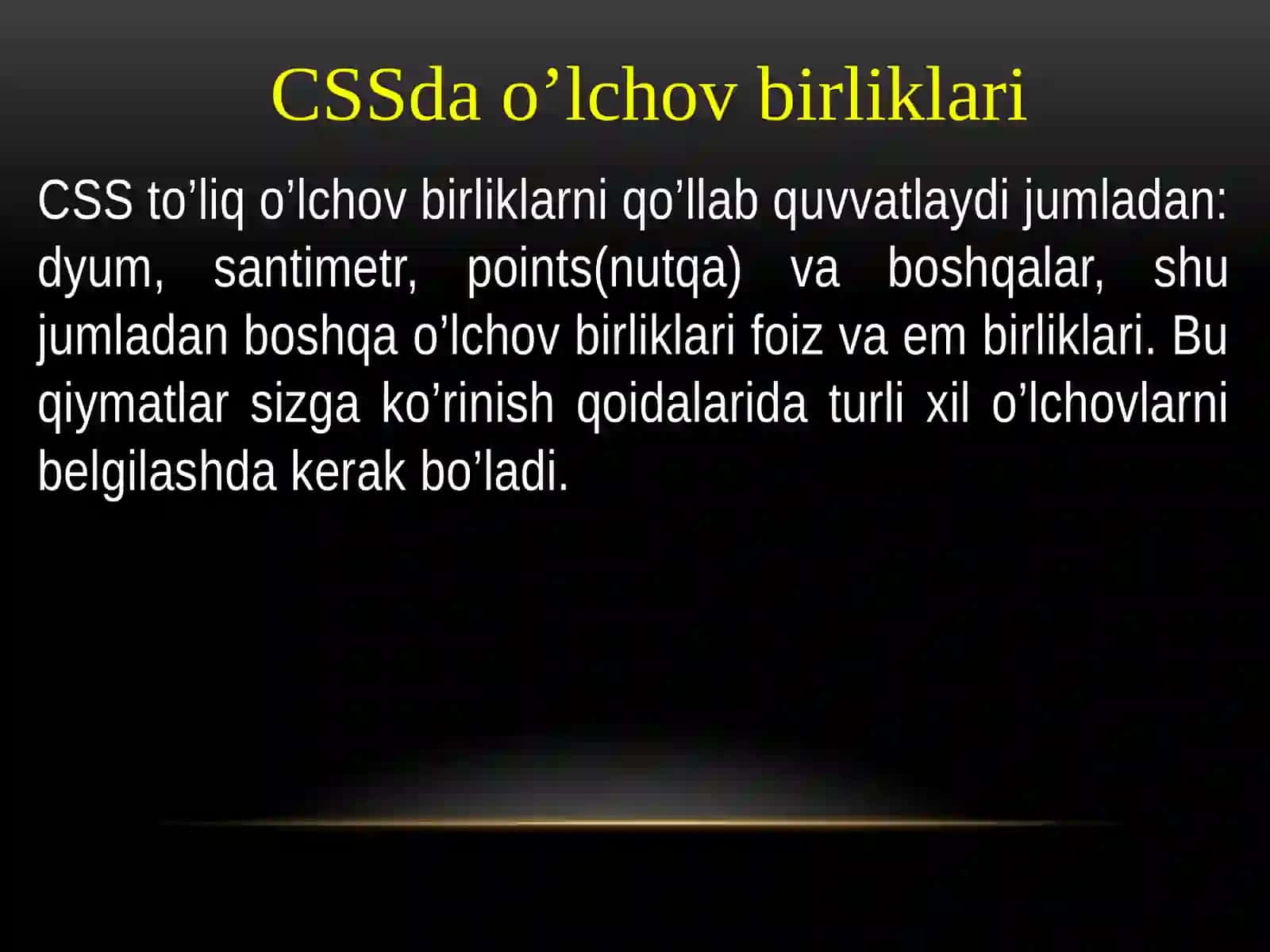 CSS va uning umumiy sintaksisi 2