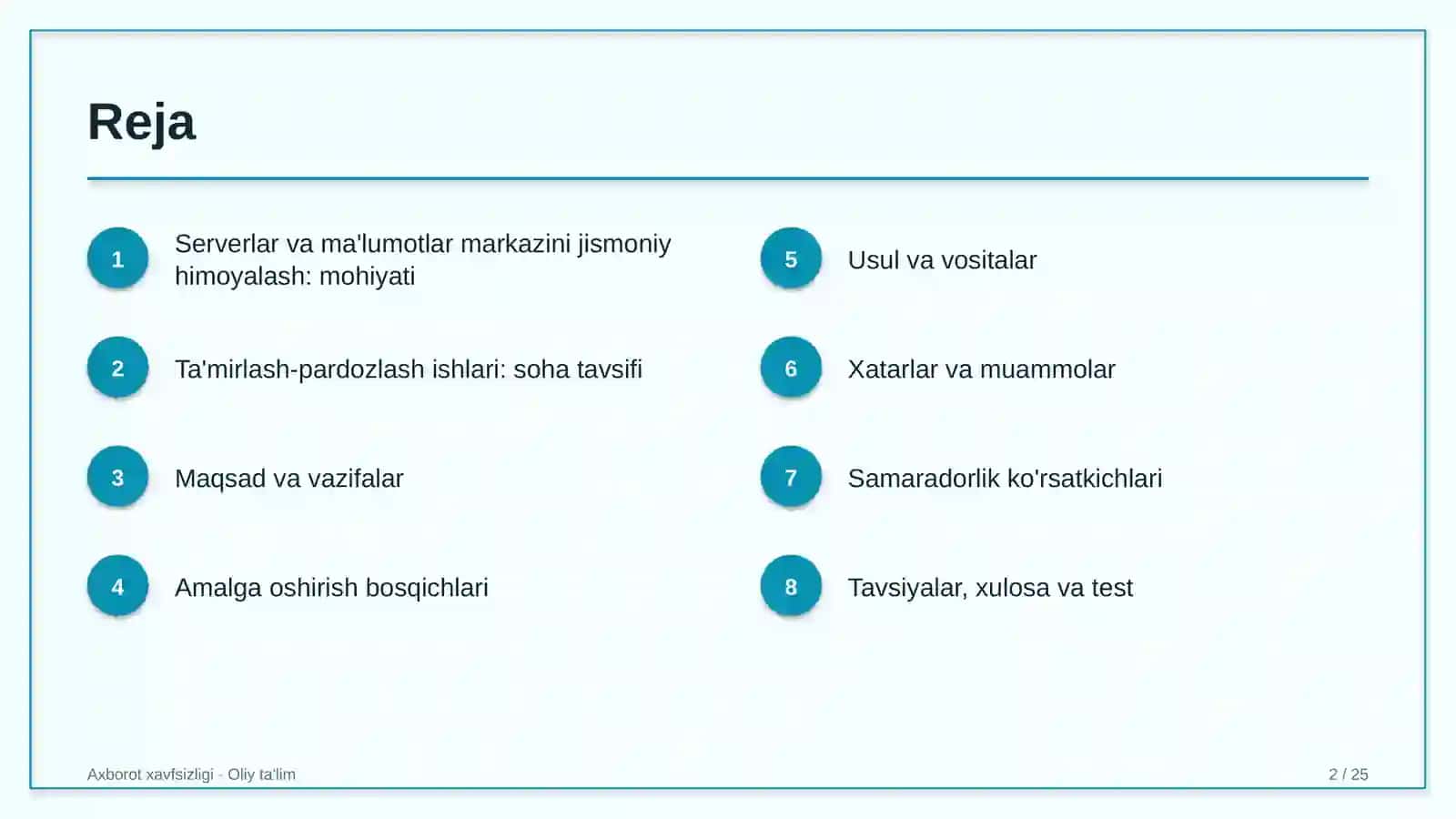 Ta'mirlash-pardozlash ishlarida serverlar va ma'lumotlar markazini jismoniy himoyalash 2
