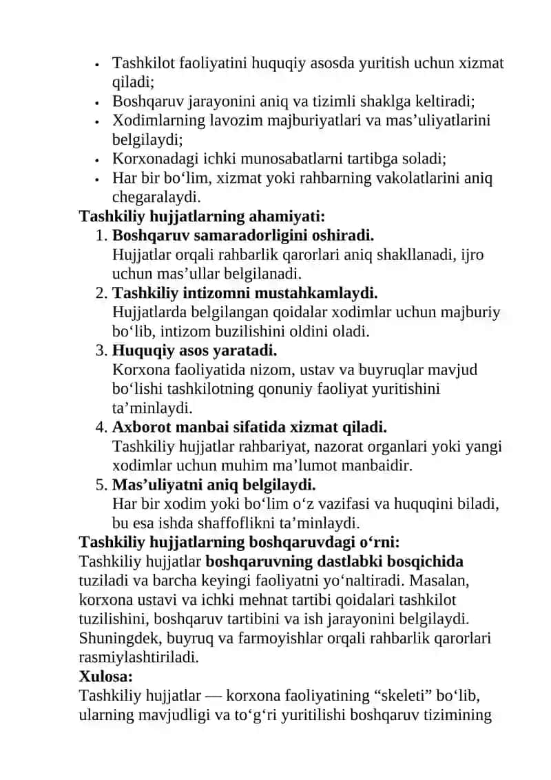 Tashkiliy hujjatlar 2