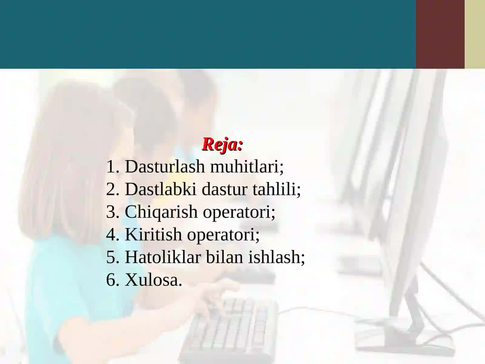 C++ da dastlabki dasturni yozish 2