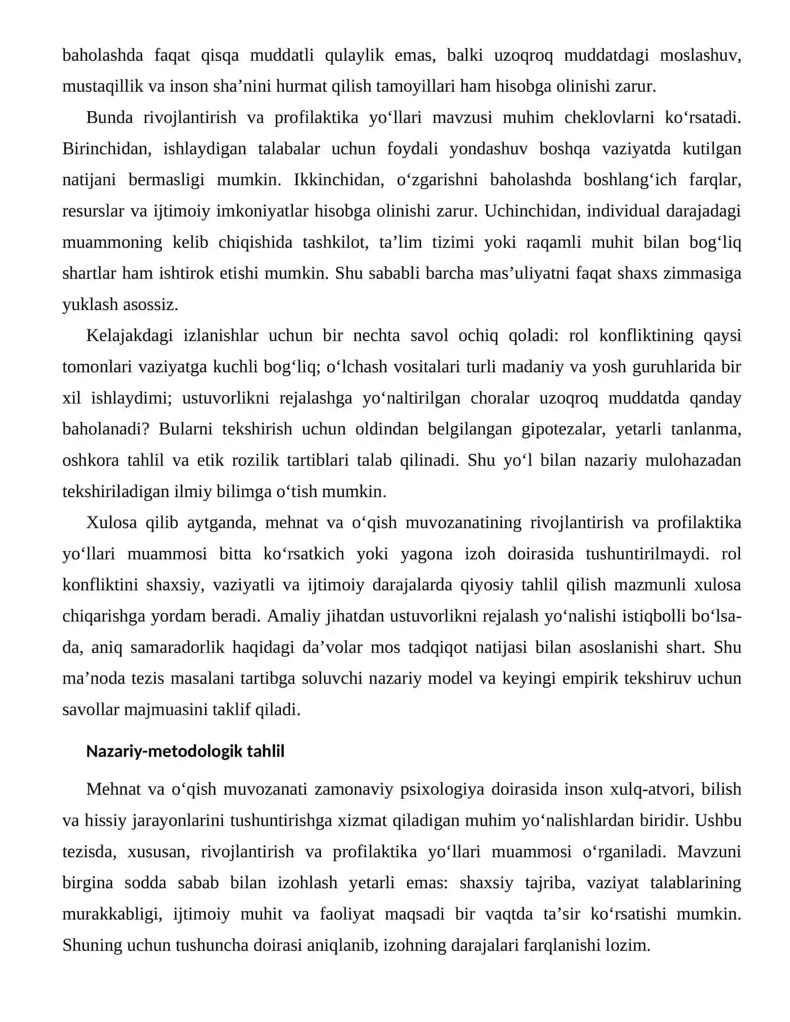 MEHNAT VA O‘QISH MUVOZANATI — RIVOJLANTIRISH VA PROFILAKTIKA YO‘LLARI 2