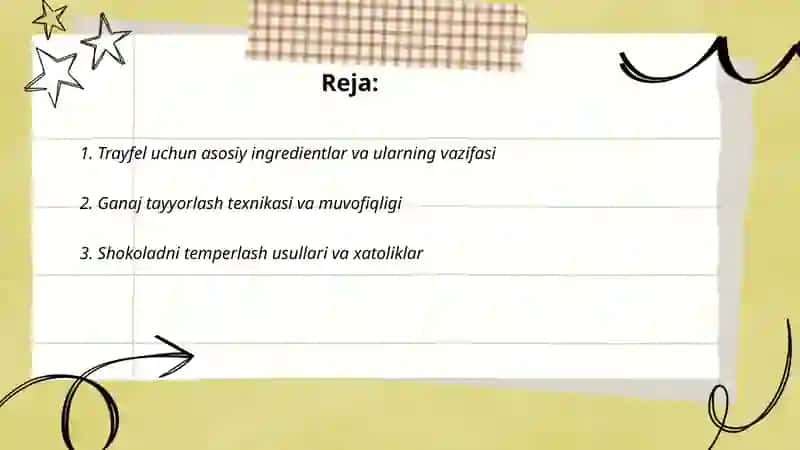 Trayfel tayyorlash 2
