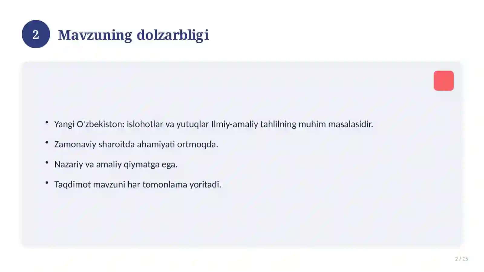 Yangi O'zbekiston: islohotlar va yutuqlar 2