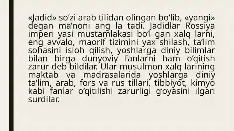 Jadid ma’rifatparvarlarining o‘lka ijtimoiy-ma’naviy hayotida tutgan o‘rni 2