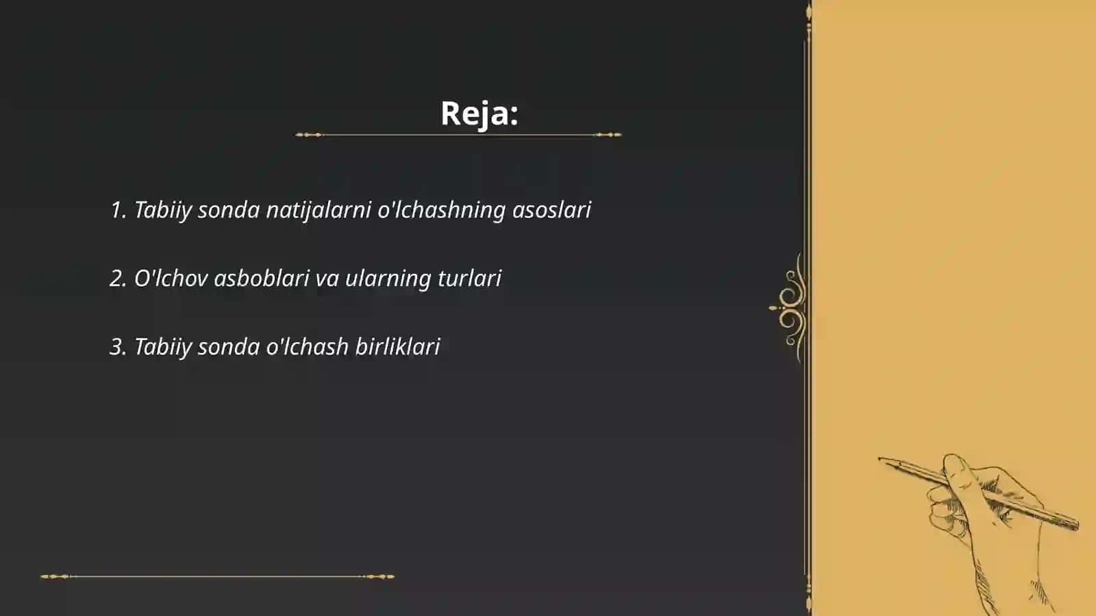 Tabiiy sonda natijalarni o'lchash 2