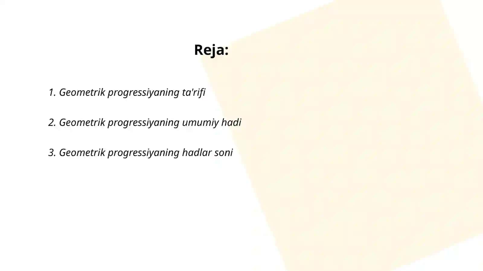 Geometrik progressiya 2