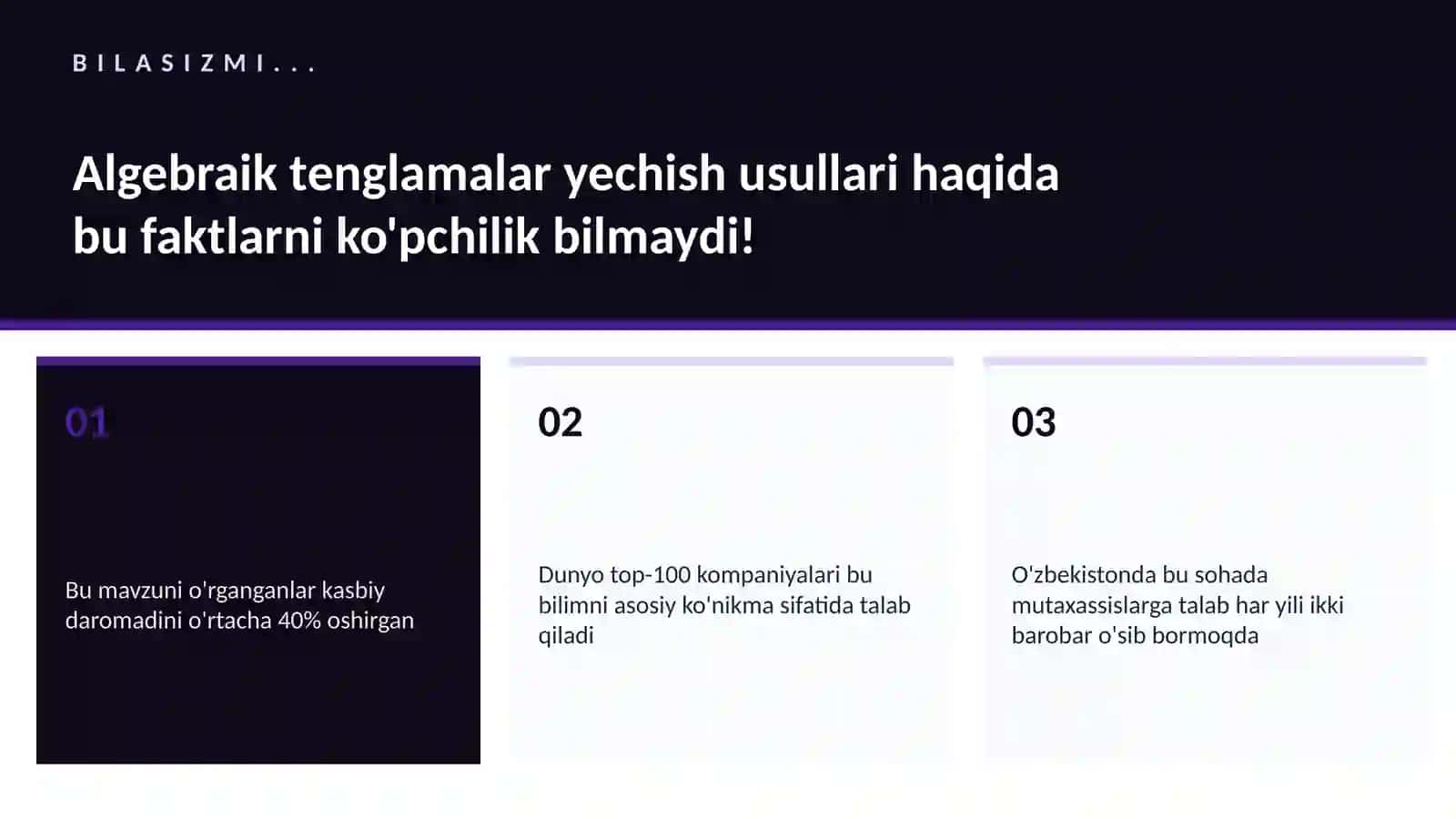 Matematika — Uy vazifalari 2
