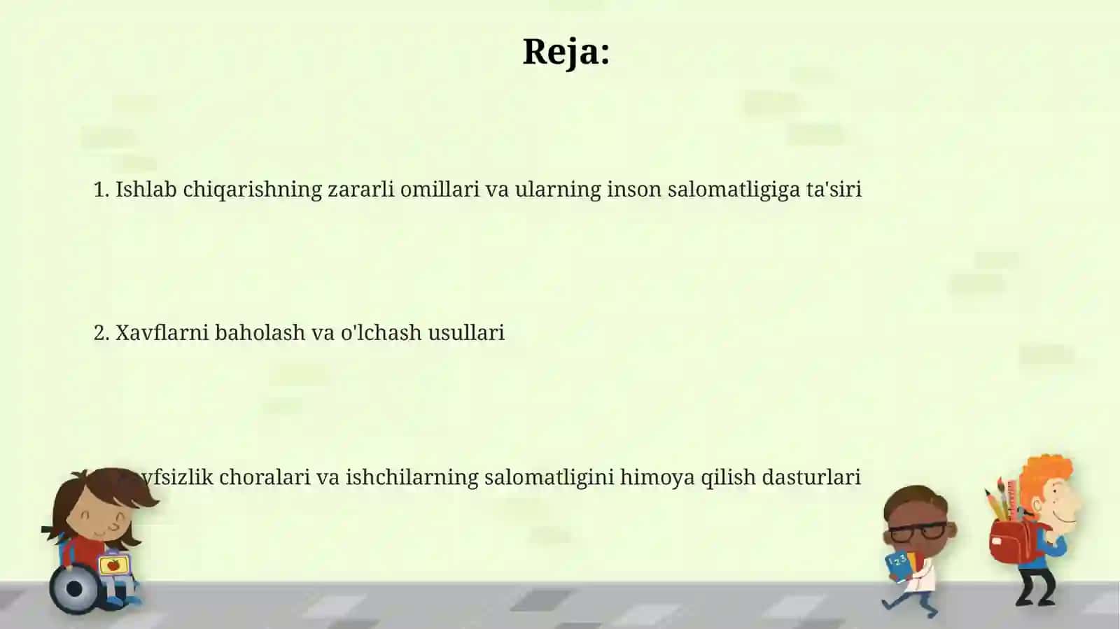 Ishlab chiqarishning xavfli omillari va ularning inson tanasiga ta'siri 2