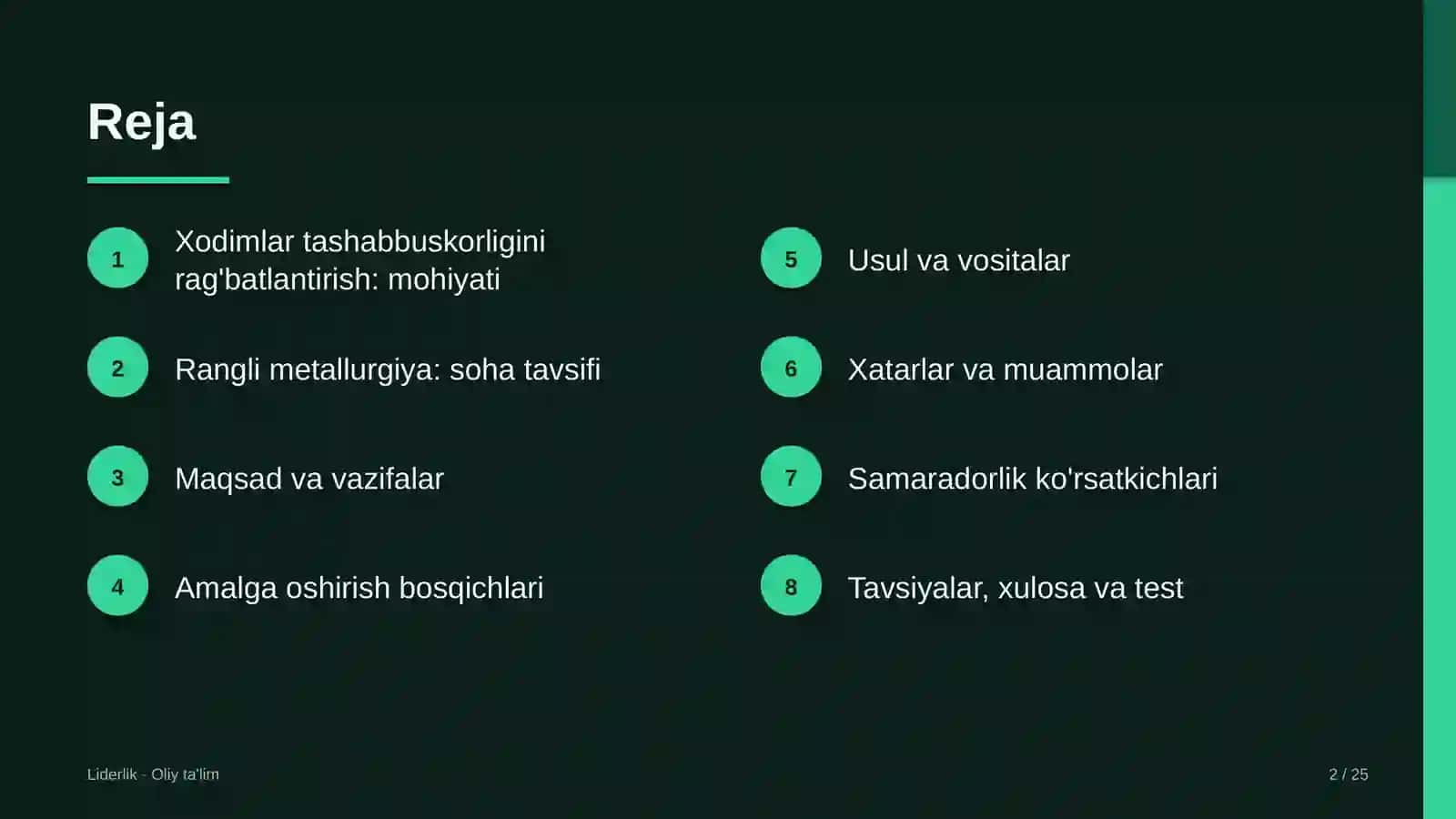 rangli metallurgiyada xodimlarning tashabbuskorligini rag'batlantirish 8738 2