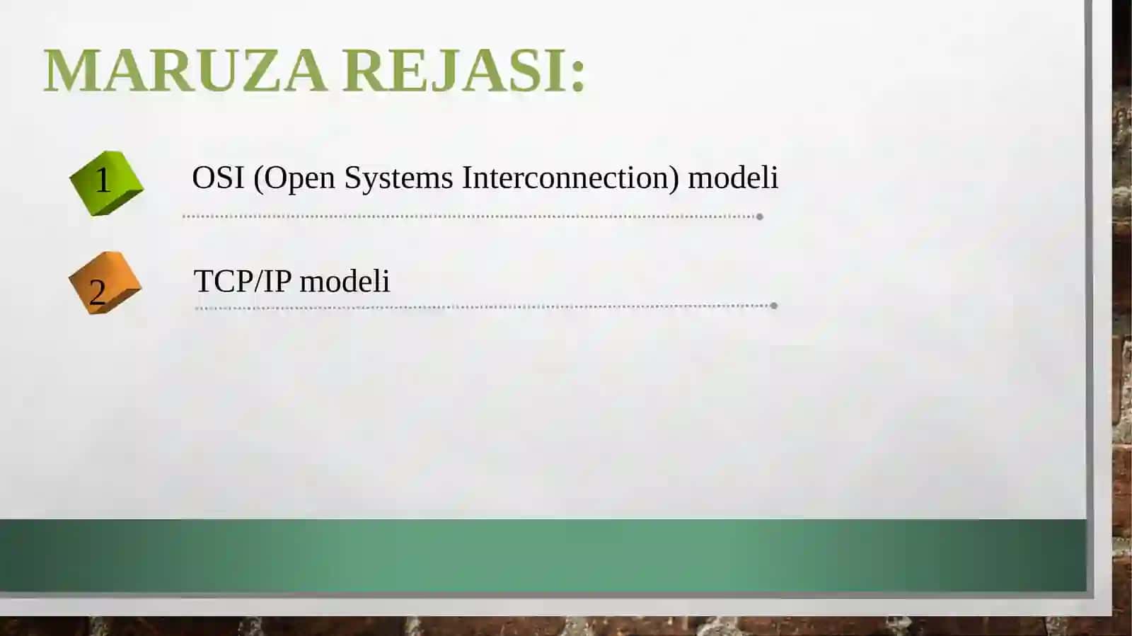 5-ma’ruza.OSI va TCP/IP model va protokollari 2