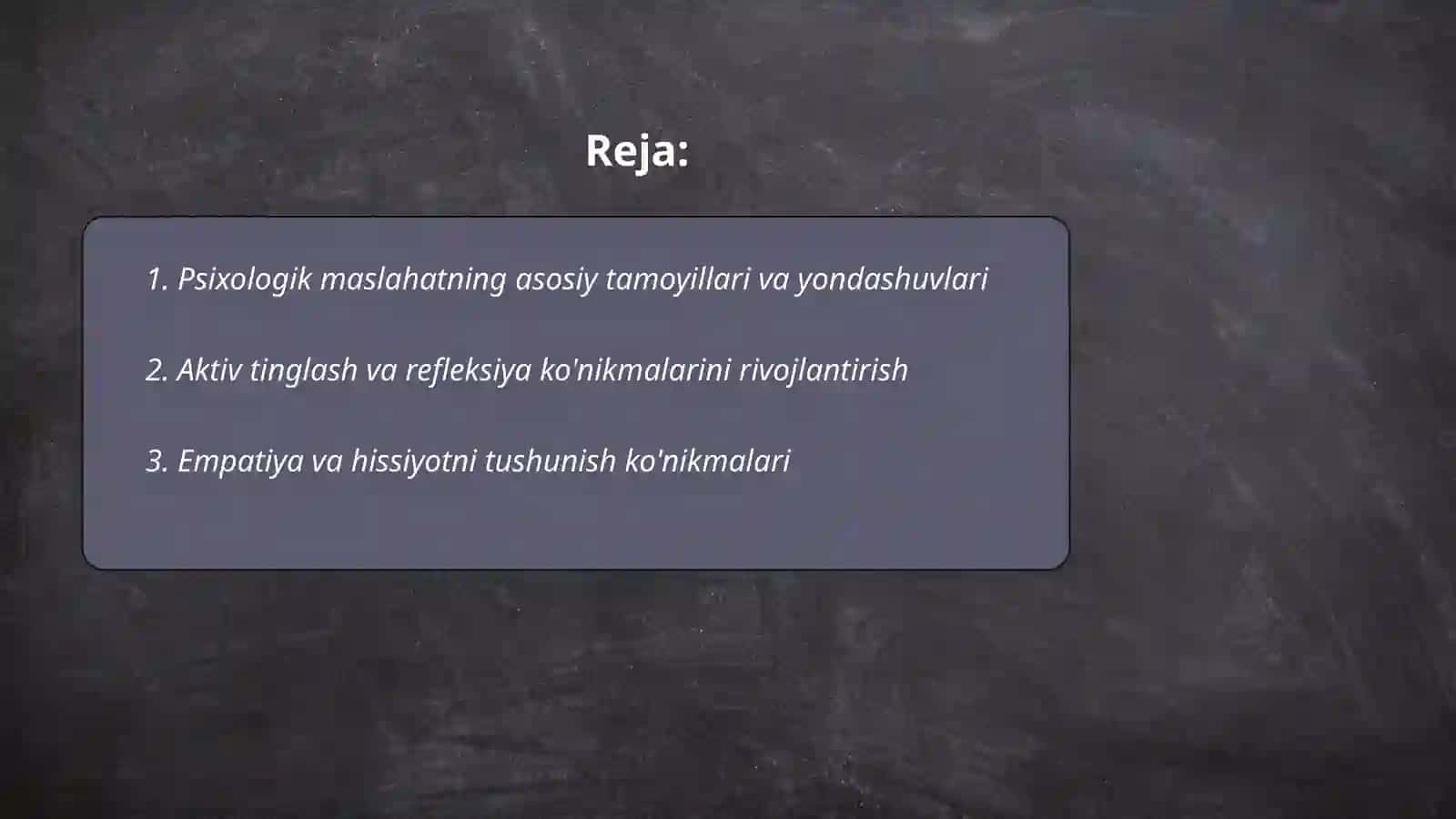 Psixologik maslahat berish ko'nikmalarini shakilantirish 2