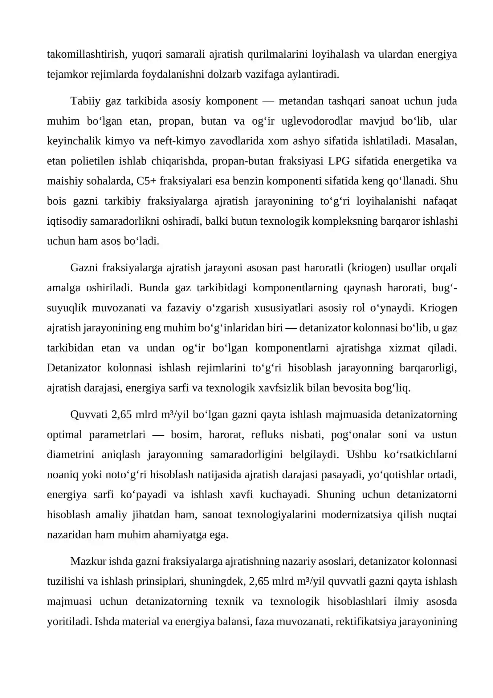 Gaz fraksiyalarga ajratish 2