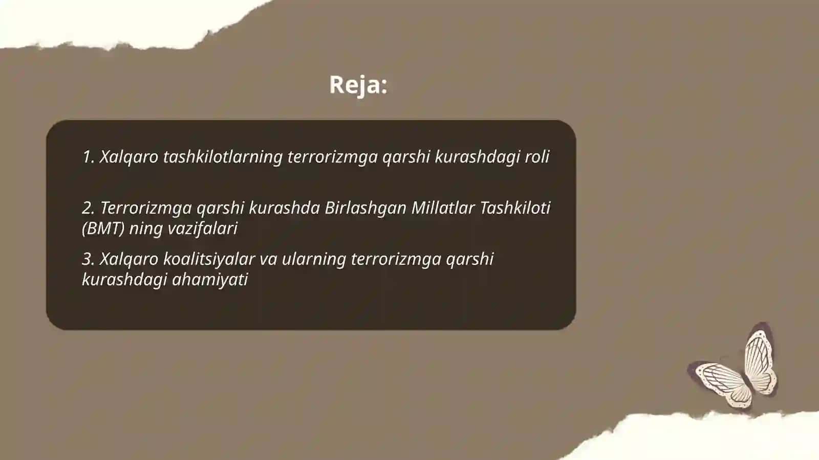 Xalqaro tashkilotlarning terrorizmga qarshi kurashning ahamiyati 2