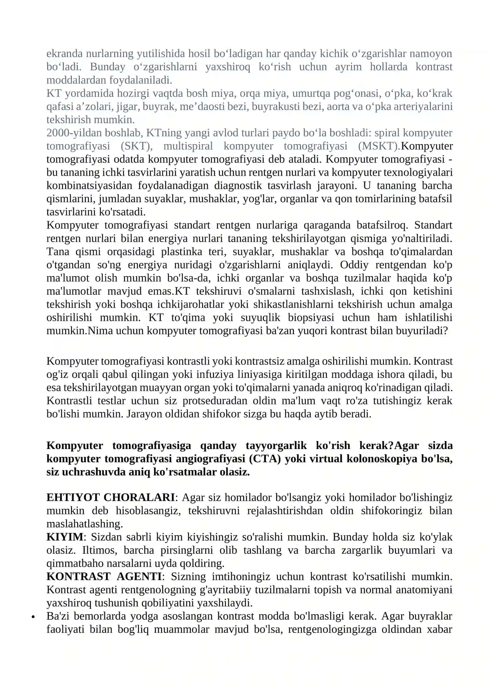 Kompyuter tomografiyasi (KT). 2